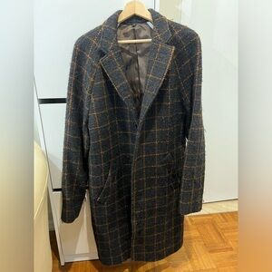J.Crew Wool Plaid Topcoat
